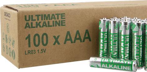 Produktbild Deltaco Ultimate Alkaline batteries, L (100 Stk., AAA)