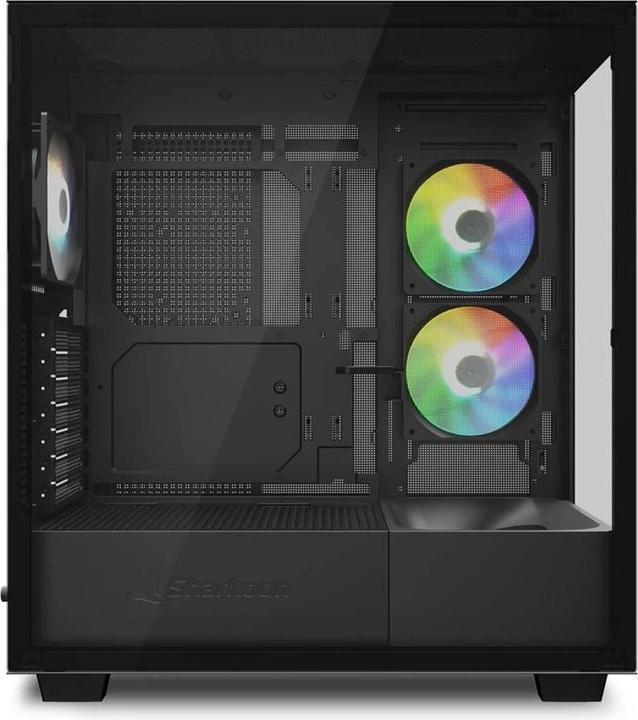 Actual product image Sharkoon Rebel C60 RGB ATX Black (ATX, mATX, Mini-ITX)