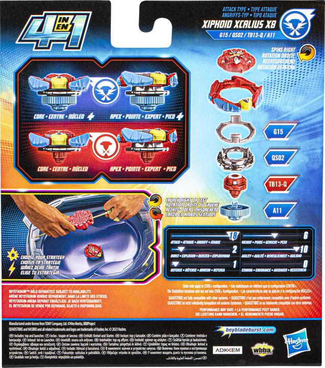Image du produit Hasbro Pack de lanceurs BEY QS XCALIUS POWER SPEED (Multilingue)