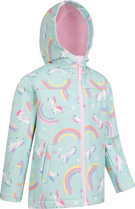 Immagine prodotto Mountain Warehouse Exodus II Giacca Soft Shell Unicorno e Arcobaleno Bambini (128)