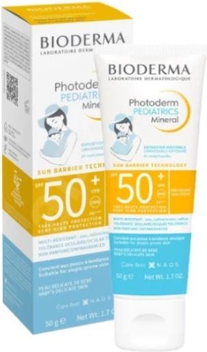 Produktbild Bioderma Photoderm Pediatrics Mineral SPF50+ (Sonnencreme Gesicht, SPF 50, 50 ml, 50 g)