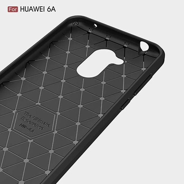 Produktbild König Design Huawei Honor 6A Pro Handy Hülle TPU Case Carbon Fiber Schutz Cover Schwarz Neu (Honor 6A)