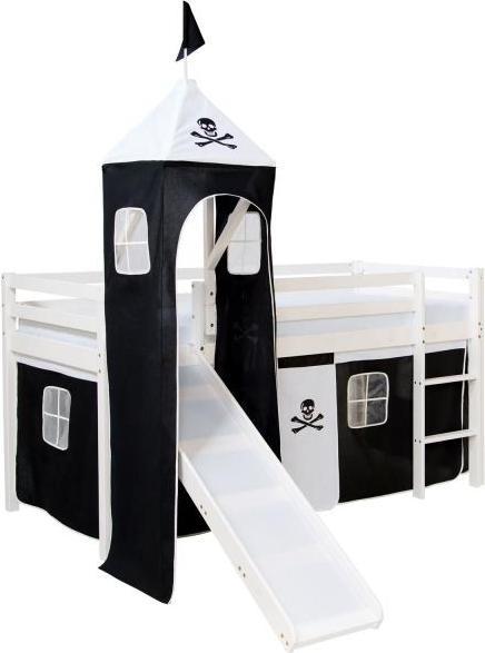 Immagine prodotto Homestyle4u Letto a soppalco con scivolo e torre (90 x 200 cm)