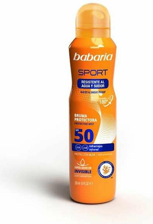 Actual product image Babaria Sport Protective Mist SPF50 Spray 200ml (Sun spray, SPF 50, 200 ml, 200 g)