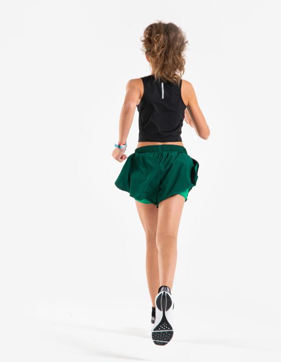 Produktbild Kiprun Tanktop Croptop Running atmungsaktiv Mädchen - 900 schwarz (10, 11, 12)