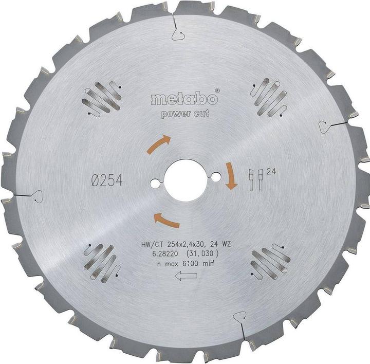 Actual product image Metabo HM circular saw blade Ø 254 x 30 m