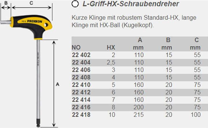 Produktbild Proxxon L-Griff-Schraubendreher