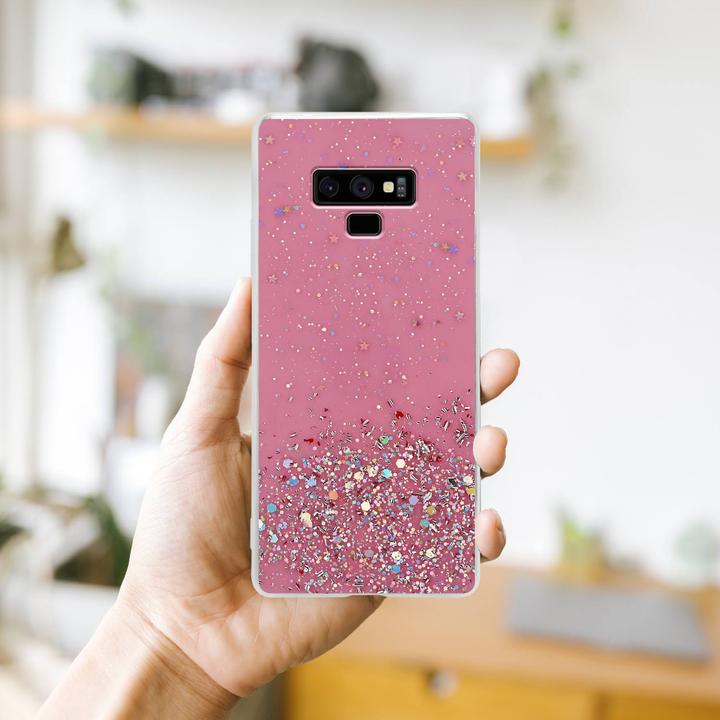 Actual product image Cadorabo TPU cover sparkling glitter (Samsung Galaxy Note 9)