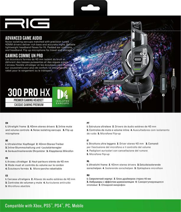 Image du produit Nacon Gaming RIG 300 PRO HX (Filaire)