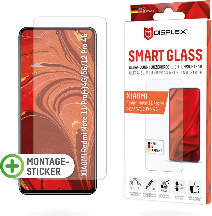 Produktbild Displex Smart Glass, Displayschutzfolie (1 Stück, Xiaomi Redmi Note 11 Pro 5G, Xiaomi Redmi Note 12 Pro)