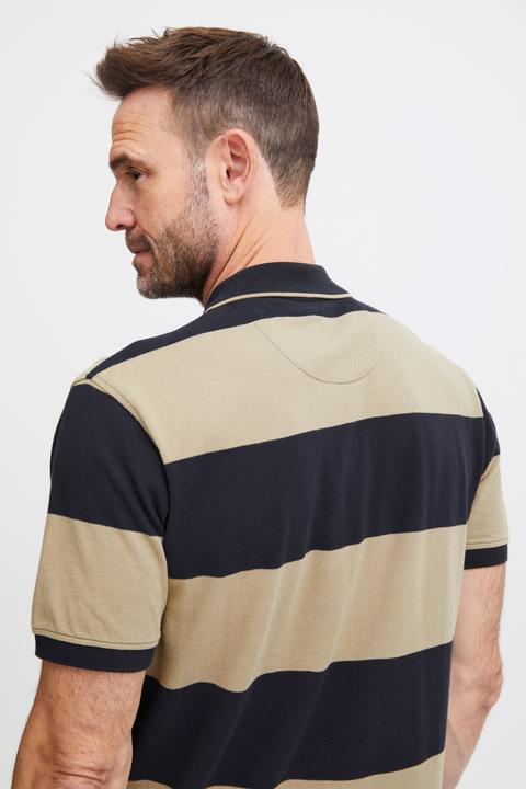 Actual product image FQ1924 FQPeter stripe polo shirt w badge 21900639 (3XL)