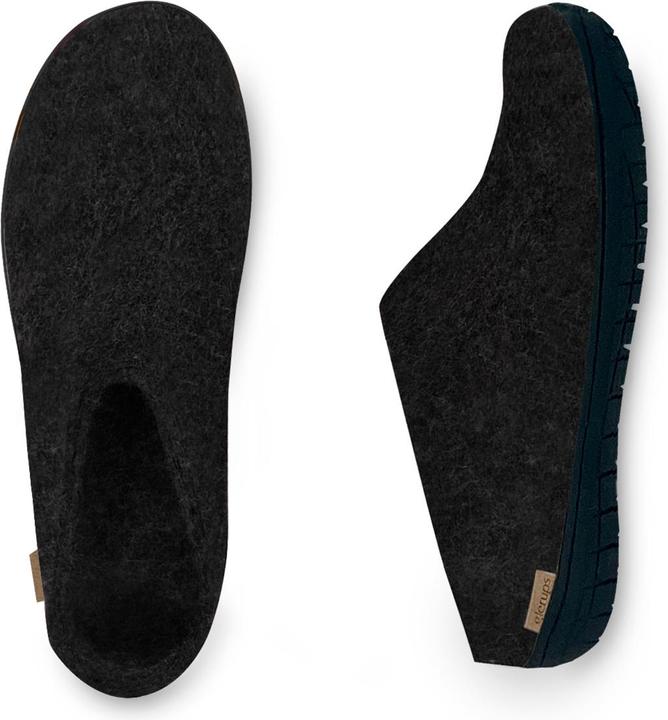 Actual product image Glerups Natural rubber sole black slippers (47)