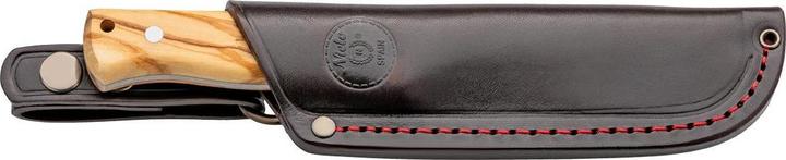 Actual product image Nieto Belt knife SIOUX, 1.4116 steel, stainless, full tang, olive wood handle scales, leather sheath.