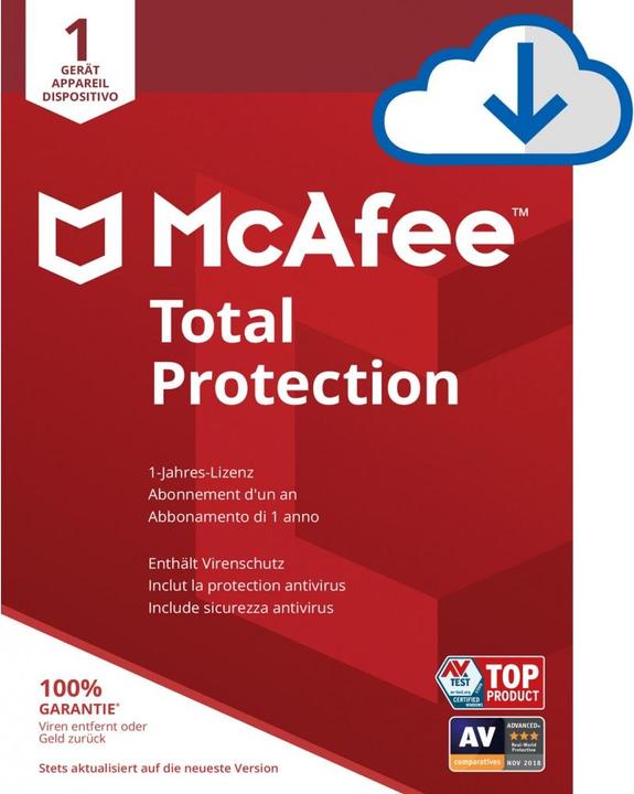 Produktbild McAfee Total Protection (1 User, 1 Geräte/User, 12 Monate)