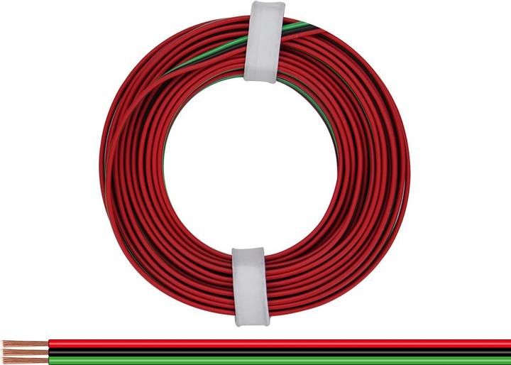 Image du produit Donau Electronique 325-014 Toron 3 x 0,25 mm² rouge, noir, vert 5 m (5 m)