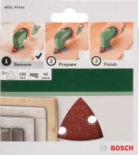 Image du produit Bosch Zubehör Jeu de 5 feuilles abrasives pour ponceuses Delta K = 60 (60)