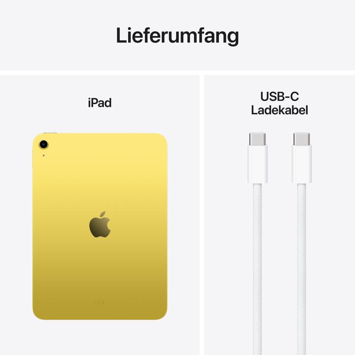 Produktbild Apple iPad 2025 (11. Gen) (nur WLAN, 11", 128 GB, Yellow)