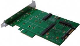 Image du produit Exsys Carte RAID SATA 3 vers M.2 SSDx2 ou mSATA SSD x 2 avec cadre métallique 3,5" ou PCIe et support de