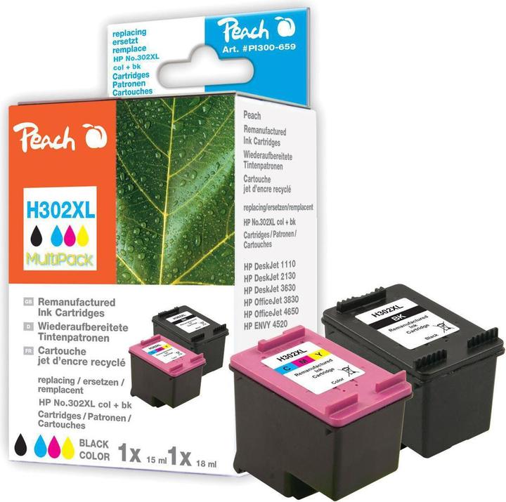 Produktbild Peach 302xl (M, BK, Y, C)