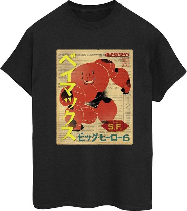 Immagine prodotto Disney Big Hero 6 Baymax Baymax Newspaper Maglietta Ampia Donna (L)