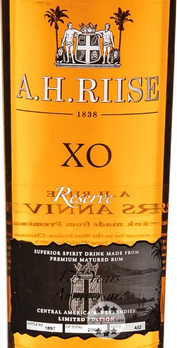 Actual product image A.H.Riise X.O. Reserve 175 Years Anniversary Rum (1 x 70 cl)