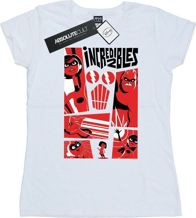 Actual product image Disney Womens/Ladies The Incredibles Collage Cotton T-Shirt (S)