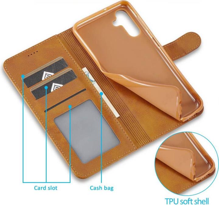 Image du produit LC.Imeeke Galaxy A15 - Etui en cuir marron clair (Samsung Galaxy A15)
