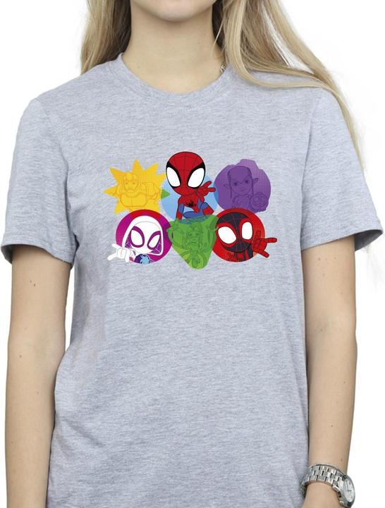 Immagine prodotto Spidey And His Amazing Friends Faces Maglietta Ampia Donna (3XL)