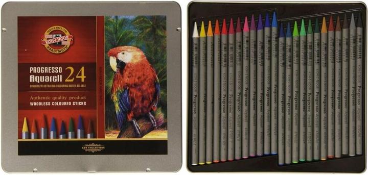 Produktbild Koh-i-Noor Aquarellstifte ohne Holz Progresso 24 Farben (Mehrfarbig)