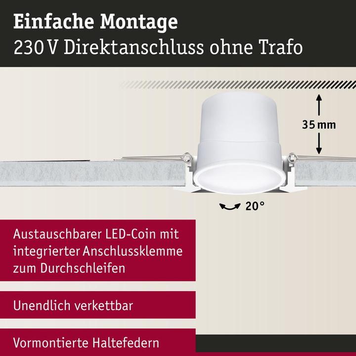 Produktbild Paulmann Einbauleuchte Base Set (430 lm)
