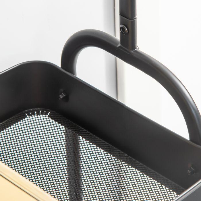 Actual product image Swisshandel24 Kleiderständer auf Rollen, Garderobenständer mit Kleiderstange, Schuhablage