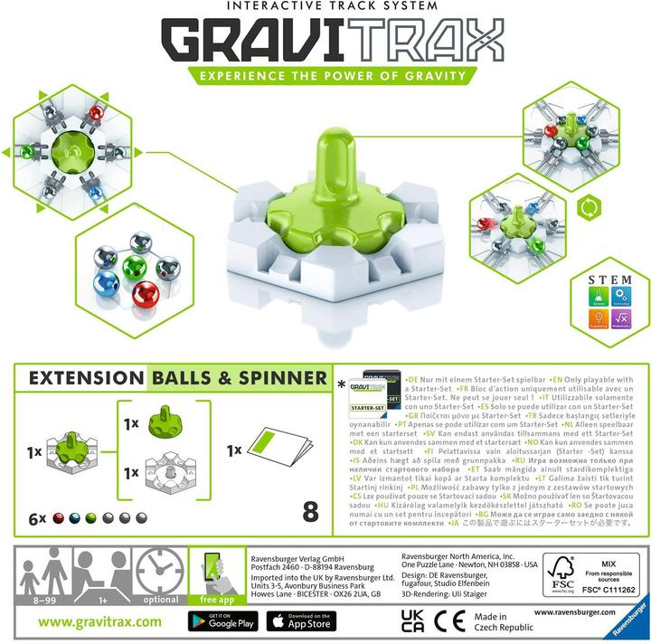 Immagine prodotto Ravensburger GraviTrax Palline e Spinner