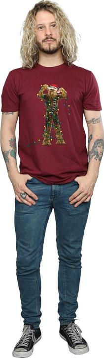 Actual product image Star Wars Mens Chewbacca Christmas Lights T-Shirt (M)