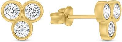 Brilio Silver - Minimalist gold-plated earrings EA349Y