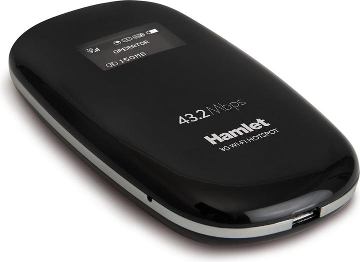 Immagine prodotto Hamlet Router Wi-Fi 3G condivisione rete fino a 10 dispositivi con slot Micro SD fino a 32 GB