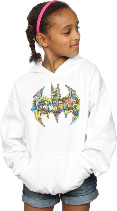 Image du produit - Sweat à capuche BATMAN BATGIRL LOGO COLLAGE - Fille (152, 158)