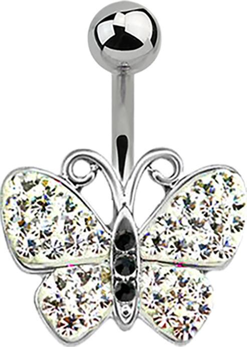 Produktbild Star Piercing Banane silber Schmetterling multicolor (ohne Messing, Chirurgenstahl 316L)