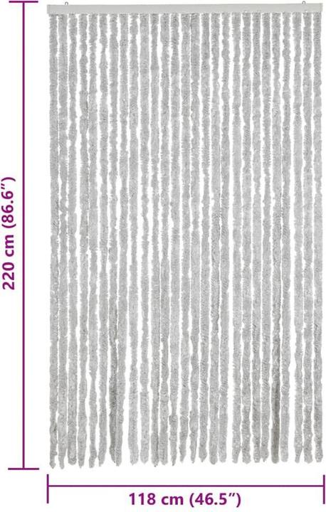 Actual product image VidaXL Fliegenvorhang Insektenschutz Vorhang Fliegenschutz Fadenvorhang Chenille