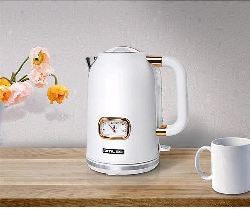 Image du produit Muse MS030 W Bouilloire en acier inoxydable blanc (1.70 l)