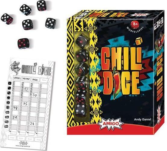 Actual product image Amigo Chili Dice, d from 8 years, 1-4 players, dice game, family game (English, German)