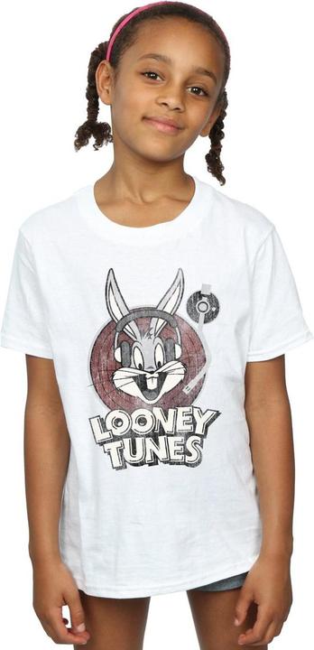 Actual product image Looney Tunes Girls Bugs Bunny Circle Logo Cotton T-Shirt (152, 158)