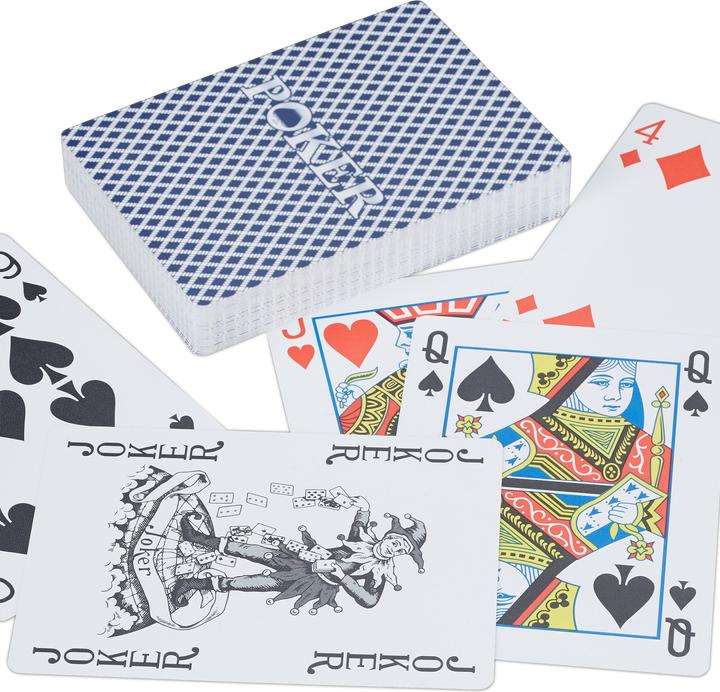 Image du produit Relaxdays Cartes de poker (Allemand, Français, Italien, Anglais)