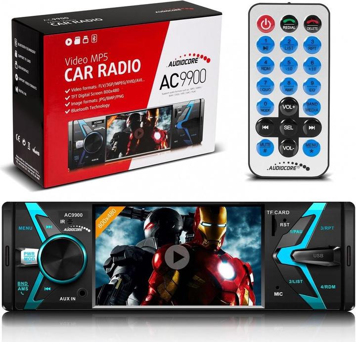 Productafbeelding Audiocore Draagbare stereo auto AC9900 (USB, USB + AUX, USB + AUX + SD kaarten)