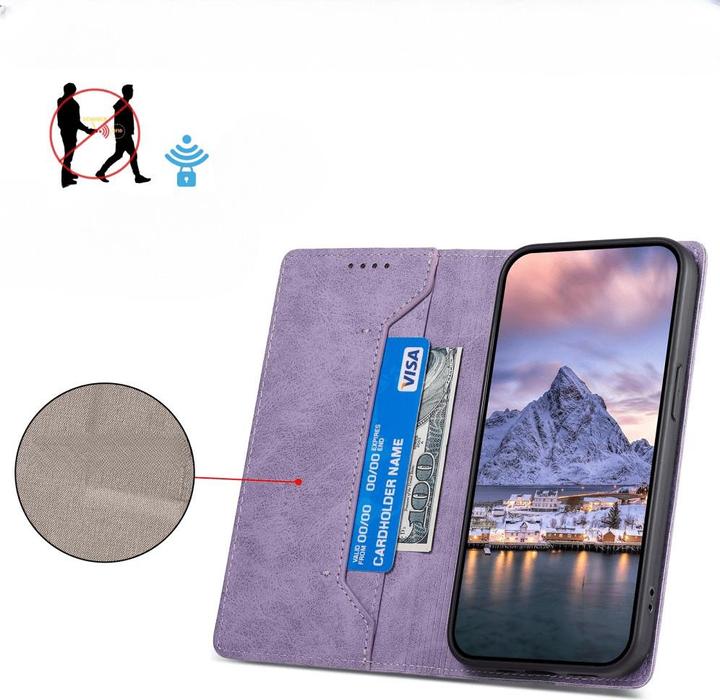 Produktbild Cover-Discount Hülle mit RFID Blocker violett (Samsung Galaxy S24+)