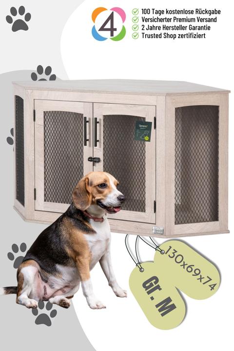 Produktbild Quapas! Dog Premium Hundehütte Indoor Corner (129x68x73) (Hundezwinger)