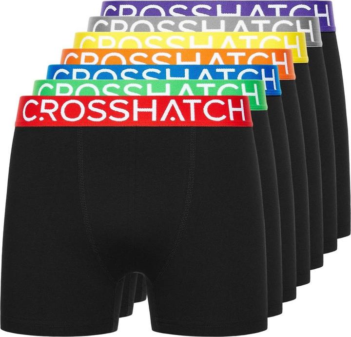 Actual product image Crosshatch Mens Septet Boxer Shorts (Pack of 7) (S, pack of 7)