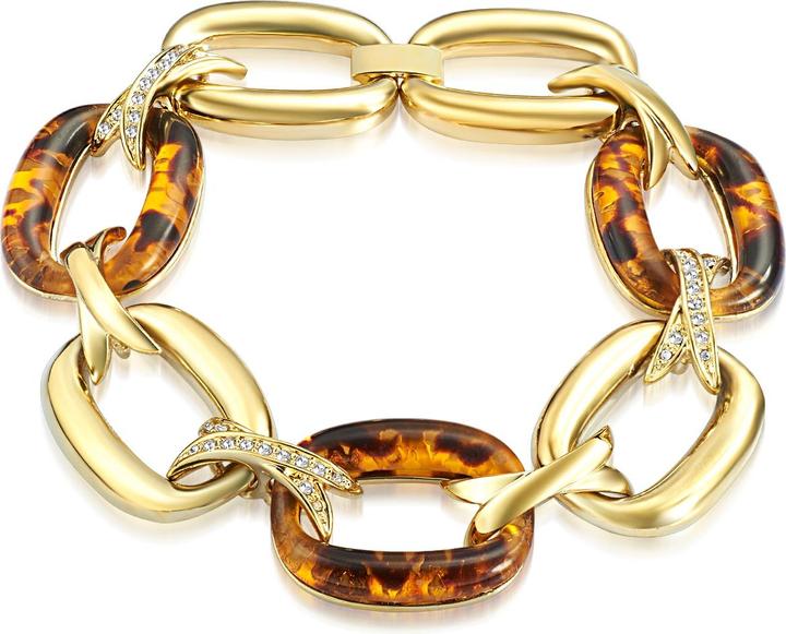 Produktbild Lulu & Jane Damen Metall-Legierung verziert mit Kristallen von Swarovski® gelbgold 21,0 cm - 29349 (21 cm, Metall-Legierung)