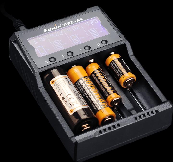 Immagine prodotto Fenix Caricabatterie ARE-A4 (1 pz., 14500, 16340, 18650, 26650, AA, AAA, Batteria + Caricabatterie)