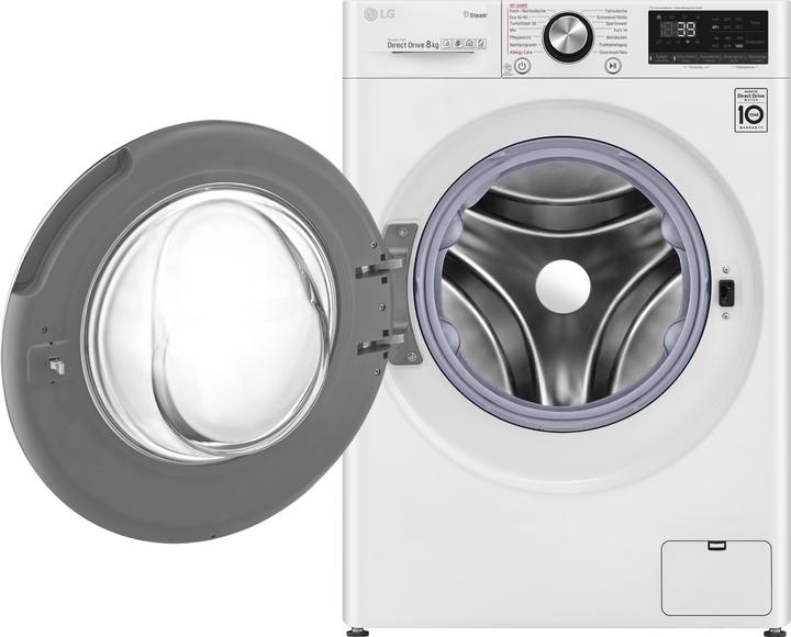 Produktbild LG F4WV908P2E Waschmaschine Freistehend Frontlader C (8 kg, Links)
