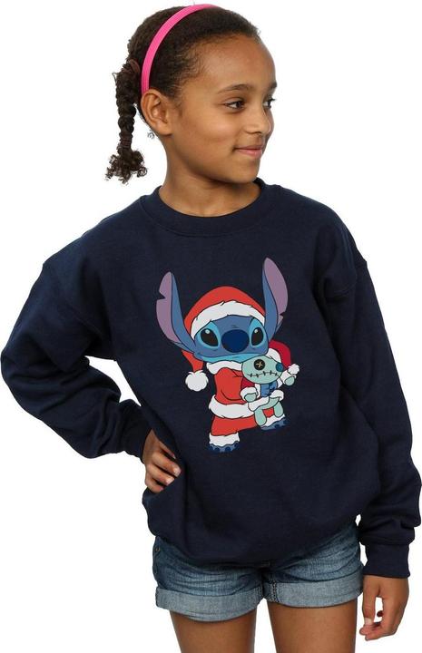 Actual product image Disney Girls Lilo And Stitch Stitch Christmas Sweatshirt (116)